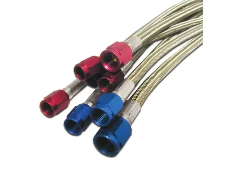 Nitrous Express Red 6AN 12in Stainless Steel Braided Hose - 12013