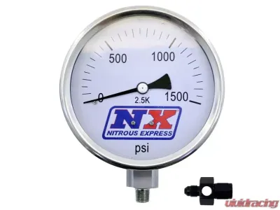 Nitrous Express 4in-High Accuracy 6AN Nitrous Pressure Gauge - 15542