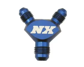 Nitrous Express Blue 3AN x 3AN x 3AN Billet Pure-Flo Y Fitting