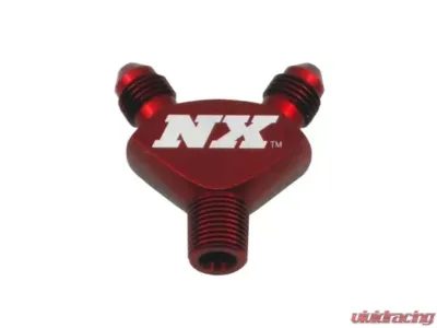 Nitrous Express Red 1/8NPT x 3AN x 3AN Billet Pure-Flo Y Fitting - 16077