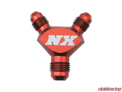 Nitrous Express Red 4AN x 4AN x 4AN Billet Pure-Flo Y Fitting - 16081