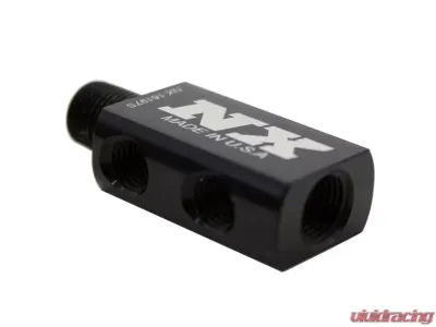 Nitrous Express Compact Distribution Block with Gauge Port - 16197S