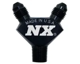 Nitrous Express 1/8NPT x 3AN x 3AN Black Billet Pure-Flo Y Fitting