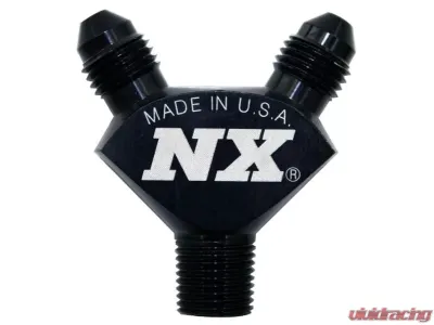 Nitrous Express 1/8NPT x 3AN x 3AN Black Billet Pure-Flo Y Fitting - 16378