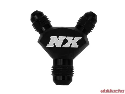 Nitrous Express 8AN x -6AN x -6AN Black Billet Pure-Flo Y Fitting - 16388