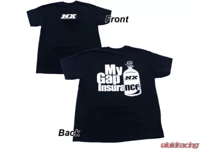 Nitrous Express Medium Black Gap Insurance T-Shirt - 19112M