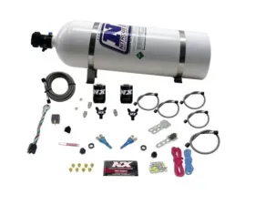 Nitrous Express 100-300HP Universal Ford EFI Dual Nozzle Nitrous Kit with 15lbs Bottle