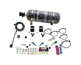 Nitrous Express 35-50-75HP Dual Nozzle Sport Compact Nitrous Kit with 12lbs Bottle