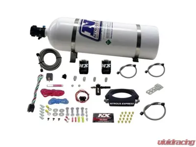 Nitrous Express 50-300HP Nitrous Plate Kit with 15lbs Bottle Chevrolet Corvette C7 | Camaro 6.2L 2014+ - 20938-15