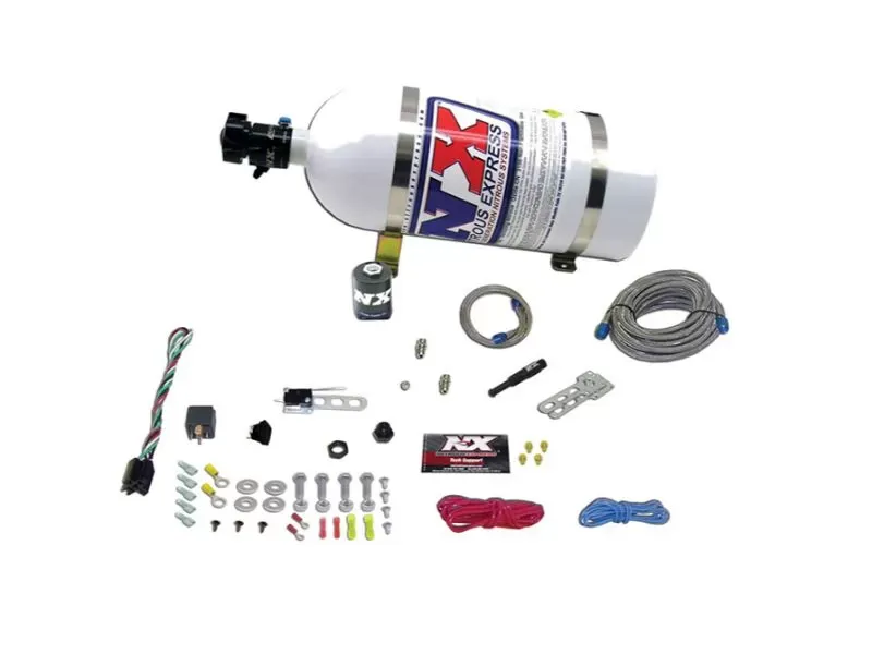 Nitrous Express 35-150HP Universal Dry EFI Single Nozzle Nitrous Kit with 15lb Bottle - 21000-15