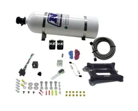 Nitrous Express 4150 4-BBL 50-300HP Alcohol Nitrous Kit with 15lbs Bottle