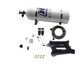 Nitrous Express 100-200HP 4150 Hitman 4-BBL Nitrous Kit with 15lbs Bottle