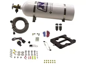 Nitrous Express 100-200HP Q-Jet | Holley Spread Bore Hitman Nitrous Kit with 15lbs Bottle