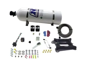 Nitrous Express 100-500HP 4150 4-BBL Gasoline Nitrous Kit with 15lbs Bottle