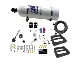 Nitrous Express 100-500HP Dual Dominator Gas Nitrous Kit with 15lbs Bottle