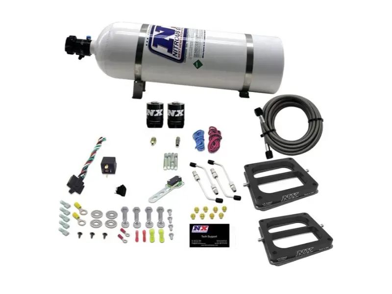 Nitrous Express 100-500HP Dual Dominator Alcohol Nitrous Kit with 15lbs Bottle - 50275-15