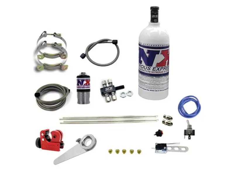 Nitrous Express 4 Cylinder Motorcycle Dry Nitrous Kit with 1lb Bottle - 62000-1.0P