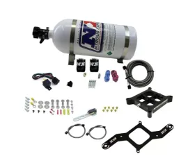 Nitrous Express 100-500HP 4150 Single Entry Crossbar Nitrous Plate Kit Pro-Power with 10lb Bottle
