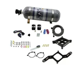 Nitrous Express 100-500HP 4150 Single Entry Crossbar Nitrous Plate Kit Pro-Power with 12lb Bottle