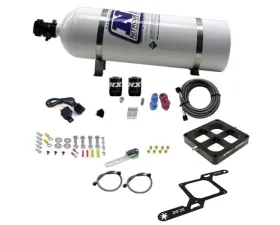 Nitrous Express 100-500HP 4500 Single Entry Billet Crossbar Pro-Power Nitrous Kit with 15lbs Bottle