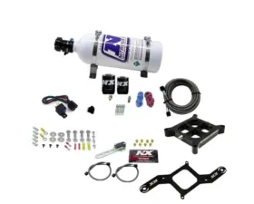 Nitrous Express 250-750HP 4150 Single Entry Crossbar RNC Nitrous Plate Kit with 5lbs Bottle