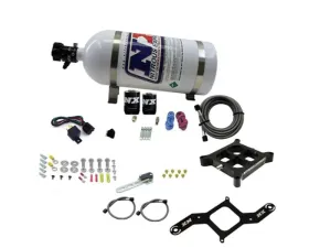 Nitrous Express 250-750HP 4150 Single Entry Crossbar RNC Nitrous Plate Kit with 10lbs Bottle