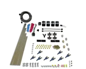 Nitrous Express 200-600HP 8 Cylinder Piranha Direct Port 4 Solenoids Nitrous Kit without Bottle
