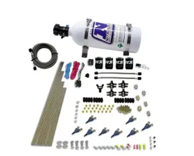 Nitrous Express 200-600HP 8 Cylinder Piranha Direct Port 4 Solenoids Nitrous Kit with 5lbs Bottle