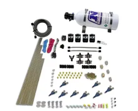 Nitrous Express 200-500HP EFI Jets 8 Cylinder Piranha Direct Port 4 Solenoids Nitrous Kit with 5lbs Bottle