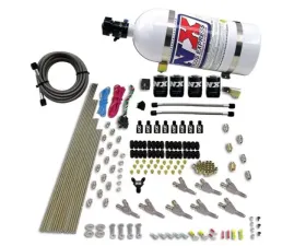 Nitrous Express 200-500Hp 8 Cylinder SSV Direct Port 4 SolenoidsNozzle Nitrous Kit with 10lb Bottle