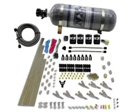 Nitrous Express 200-500Hp 8 Cylinder SSV Direct Port 4 SolenoidsNozzle Nitrous Kit with 12lb Bottle