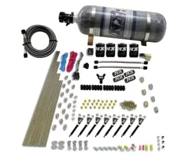 Nitrous Express 200-500HP 8 Cylinder VXL Direct Port 4 Solenoids Nitrous Kit with 12lbs Bottle