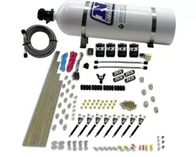 Nitrous Express 200-500HP 8 Cylinder VXL Direct Port 4 Solenoids Nitrous Kit with 15lbs Bottle