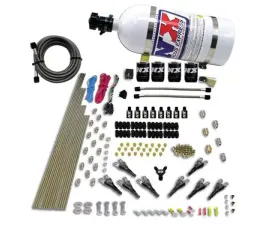 Nitrous Express 200-600HP 8 Cylinder Shark Direct Port 4 Solenoids Nitrous Kit with 10lb Bottle