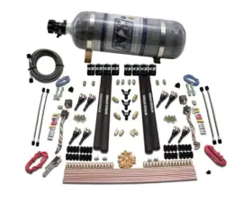 Nitrous Express 200-1200HP SX2 Dual Stage 8 Solenoid Gasoline Nitrous Kit with 12lb Bottle