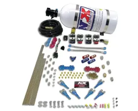 Nitrous Express 250-650HP Pro-Shark Alcohol 4 Solenoids Nitrous Kit with 15lbs Bottle