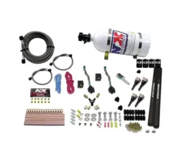 Nitrous Express 100-300HP x 2 4 CylinderSX2 Nozzle Nitrous Kit with 10lbs Bottle