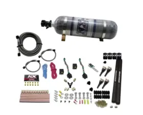 Nitrous Express 100-300HP x 2 4 CylinderSX2 Nozzle Nitrous Kit with 12lbs Bottle