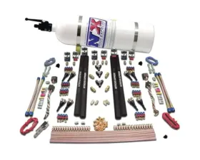 Nitrous Express 200-1200HP SX2 Dual Stage Alcohol 8 Solenoid Nitrous Kit with 15lbs Bottle