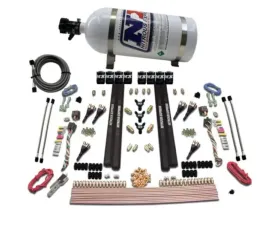 Nitrous Express 150-750HP 6 CylinderSX2 Dual Stage Nozzle Nitrous Kit with 10lbs Bottle