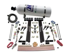 Nitrous Express 150-750HP 6 CylinderSX2 Dual Stage Nozzle Nitrous Kit with 15lbs Bottle