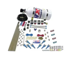 Nitrous Express 100-150-250HP Street Shark Gas 4 Solenoids Nitrous Kit with 12lbs Bottle