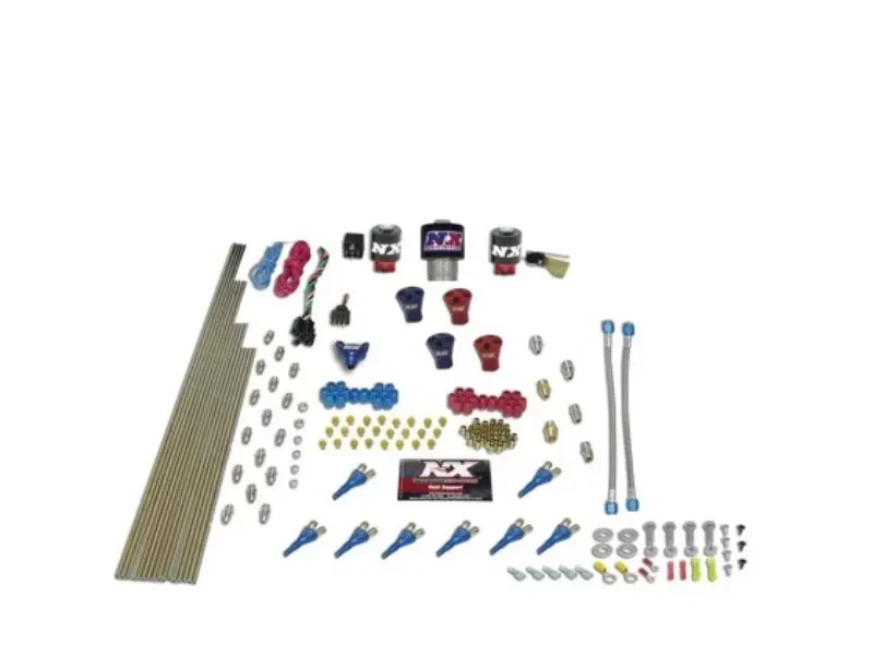 Nitrous Express 200-1200HP Shark Dual Stage Gas Rails 16 Nozzles Nitrous Kit without Bottle - 90208-00