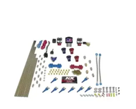 Nitrous Express 200-1200HP Shark Dual Stage Gas Rails 16 Nozzles Nitrous Kit without Bottle