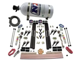 Nitrous Express 200-1200HP SX2 Dual Stage Gas Rails 8 Nozzles Nitrous Kit with 10lbs Bottle