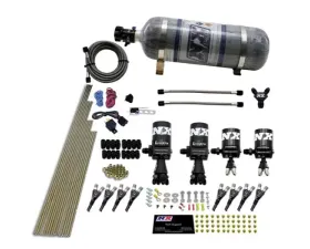 Nitrous Express 200-600HP 8 CylinderShark Direct Port 4 Solenoids Nitrous Kit with 12lbs Bottle