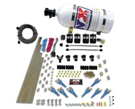 Nitrous Express 200-600HP 4 Solenoids Pro-Shark Gas Nitrous Kit with 10lbs Bottle