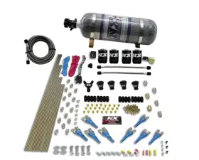 Nitrous Express 200-600HP 4 Solenoids Pro-Shark Gas Nitrous Kit with 12lbs Bottle