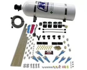 Nitrous Express 200-600HP 4 Solenoids Pro-Shark Gas Nitrous Kit with 15lbs Bottle