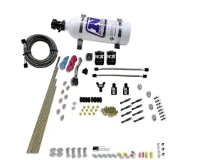 Nitrous Express 200-600HP 8 Cylinder Dry Direct Port 2 Solenoids Nitrous Kit with 5lbs Bottle